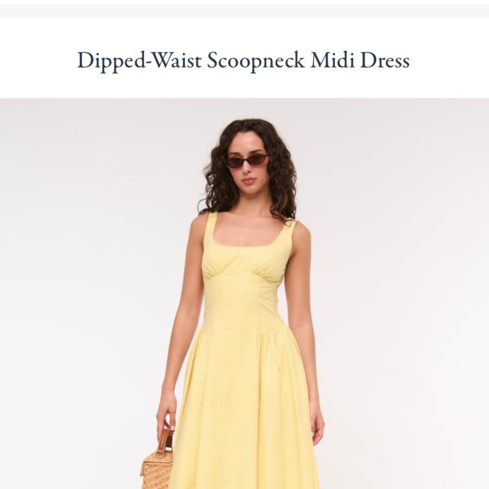 ISO A&F Dipped Waist Scoopneck Midi Dress
